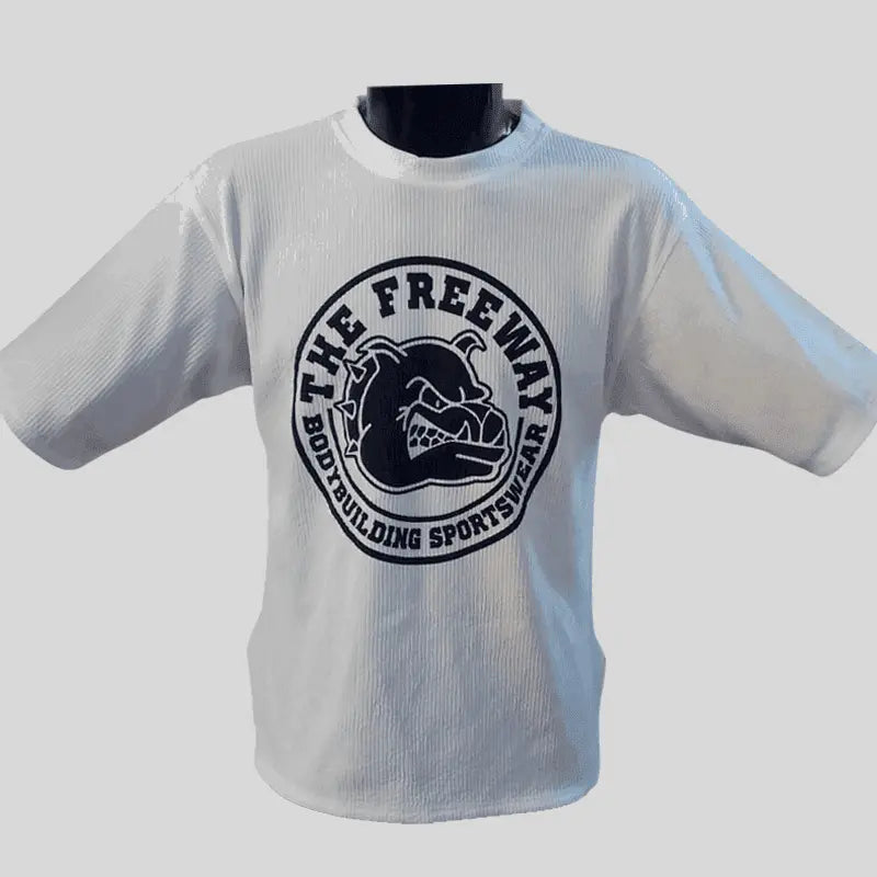 Bodybuilding Rag Top Rounded - White