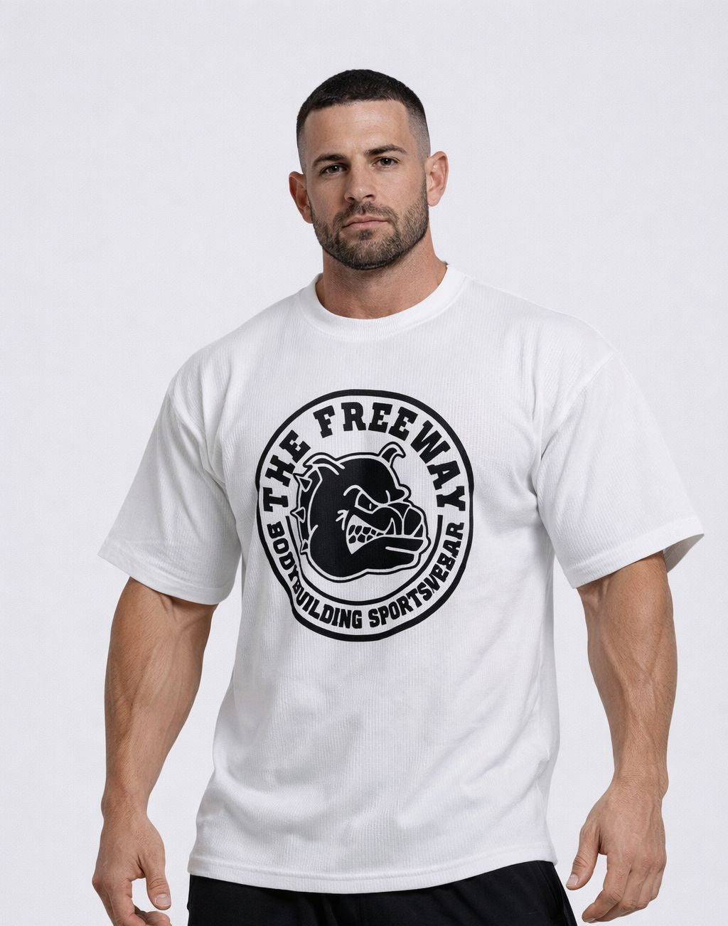 Bodybuilding Rag Top Rounded - White